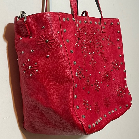 Desigual Bags Desigual Red And Black Reversible Shoulder Tote Bag